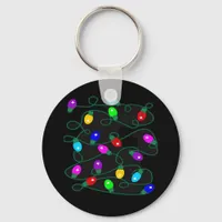 Christmas Lights -Let's Get Lit Lights- Merry & Br Keychain