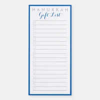 Hanukkah Classy Jewish Blue White Gift List  Magnetic Notepad