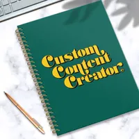 Custom Content Creator Retro Green Text Planner