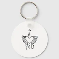 Skeleton Hands Making A Heart  Keychain