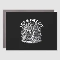 Let's Get Lit Christmas Christmas Celebration Car Magnet