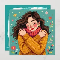 Love Yourself | Girl Hugging Herself