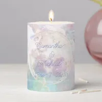 Dreamy Clouds and Stars Wedding  Pillar Candle