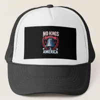 No Kings In America Design Classic Artistic Graphi Trucker Hat