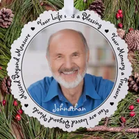 Remembrance Sympathy Keepsake Memorial Photo Ornament Card