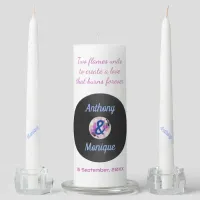 Customizable Disco Wedding Unity Candle Set