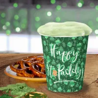 Glittering Shamrocks Happy St. Paddy's ID289 Paper Cups