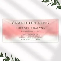 Ombre Pink Watercolor Minimalist Business Banner