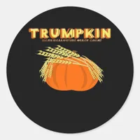 Halloween Trumpkin Donald Funny Pumpkin Make Hallo Classic Round Sticker
