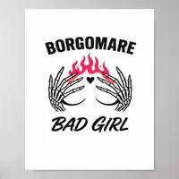 Bgm Bad Girl II Skeleton Heart Hands Edgy Vibe Poster
