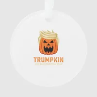Halloween Trumpkin Funny – Spooky Parody Slogan Ornament