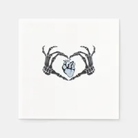 Skeleton Heart Hands Clean Graphic Mood Napkins
