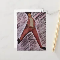 Ugh MAth Mixed Media Collage Postcard