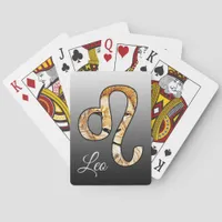 Leo Horoscope Sign Lion Symbol Playing Cards