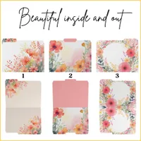 Watercolor Floral Coordinating Garden Blooms File Folder