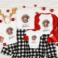 Pet Dog Christmas Personalized Photo Holiday T-Shirt