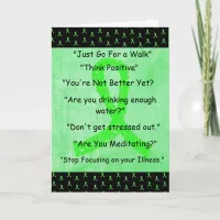 Lyme Disease "Things I Wont Say" Get Well Card