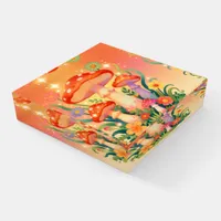 Cottage Core Mushrooms and Flowers Paperweight