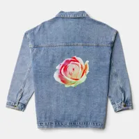 Multicolor rose  denim jacket