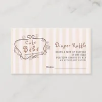 Café Bébé French Modern Gender Neutral Baby Shower Enclosure Card