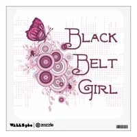 Martial Arts Black Belt Girl Wall Decal