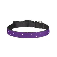 Adorable purple and white polka dots pet collar