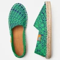 Blue and Green Abstract Espadrilles
