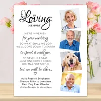 In Loving Memory 4 Photo Heaven Wedding Memorial Poster