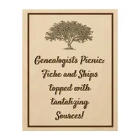 Wood Wall Art - Genealogists Picnic