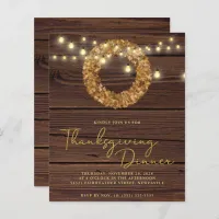 Budget Thanksgiving Wreath String Lights Wood