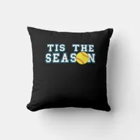 Tis The Season Softball Coach Creative Casual Throw Pillow