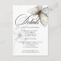 Elegant Butterfly and Dandelion Puff Pastels Ink Enclosure Card