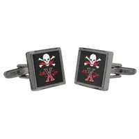 Jolly Roger X Monogram Initial Cufflinks