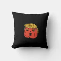 Throw Him Out Like A Pumpkin Trumpkin Halloween El Throw Pillow