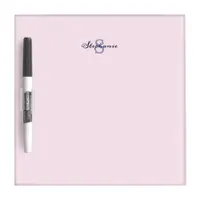 Pretty Elegant Chic Cute Pastel Pink Monogrammed Dry Erase Board