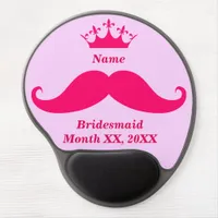 Bridesmaid Pink Mustache Gel Mousepad