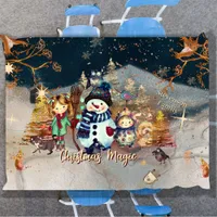 Cute Christmas Magic blue Tablecloth