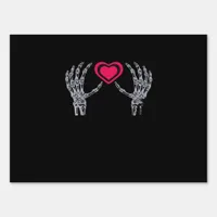 Skeleton Hands Heart Cute Sign