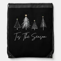 Tis The Season Christmas Retro Classic Drawstring Bag