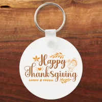 Happy Thanksgiving Keychain