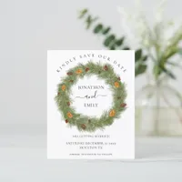 Budget Christmas Cone Orange Wedding Save the Date