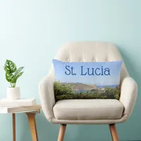 Scenic Caribbean Island Saint Lucia Lumbar Pillow