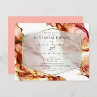 REHEARSAL | Fluid Abstract Ink Autumn Colors 6 Invitation