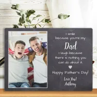 Funny Dad Poem Personalized Photo Father's Day  Plaque