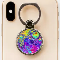 Modern Abstract Digital Fluid   Phone Ring Stand