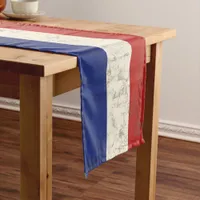 Flag and Symbols of France ID156 Short Table Runner