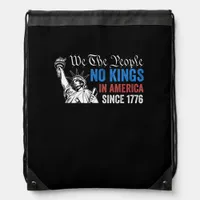 No Kings In America Since 1776 Retro Classic Drawstring Bag