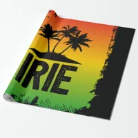 Cool IRIE Jamaican Rastafarian Feel Good Quote Wrapping Paper