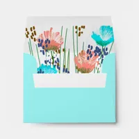 Abstract floral insert Stationery Colored Envelope