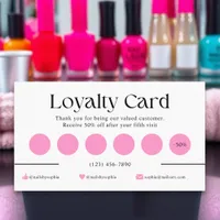 Reward Program for Nail Technicians Nail Salon Loyalty Card